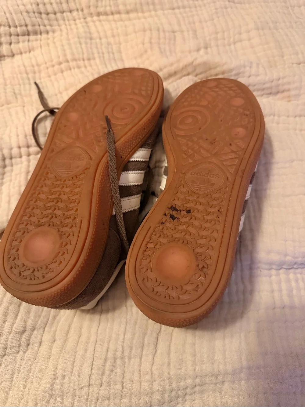 adidas brown suede